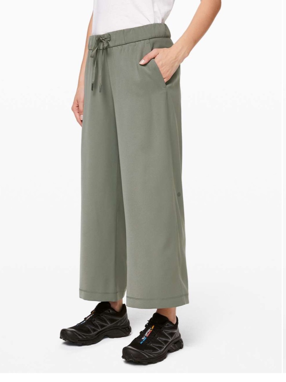 Lululemon on the fly wide leg pants woven sage